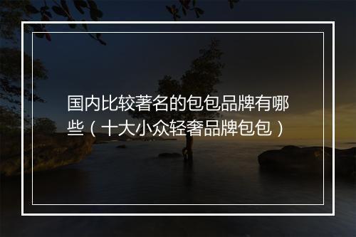国内比较著名的包包品牌有哪些（十大小众轻奢品牌包包）