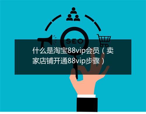 什么是淘宝88vip会员（卖家店铺开通88vip步骤）
