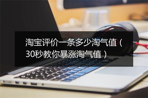 淘宝评价一条多少淘气值（30秒教你暴涨淘气值）
