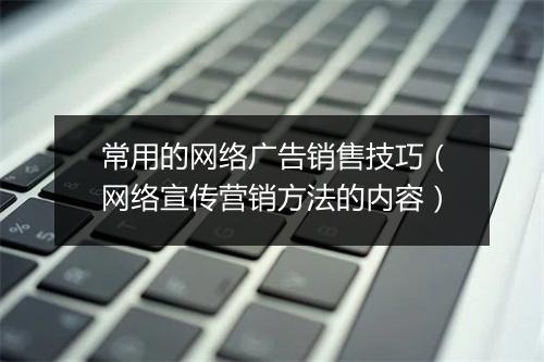 常用的网络广告销售技巧（网络宣传营销方法的内容）