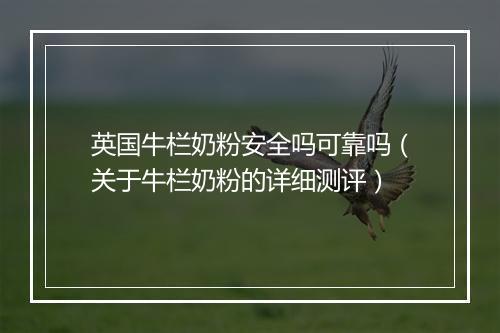 英国牛栏奶粉安全吗可靠吗（关于牛栏奶粉的详细测评）