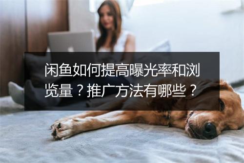 闲鱼如何提高曝光率和浏览量？推广方法有哪些？