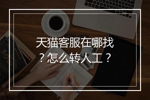 天猫客服在哪找？怎么转人工？