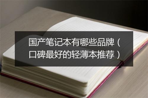 国产笔记本有哪些品牌（口碑最好的轻薄本推荐）