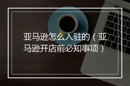 亚马逊怎么入驻的（亚马逊开店前必知事项）