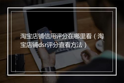 淘宝店铺信用评分在哪里看（淘宝店铺dsr评分查看方法）