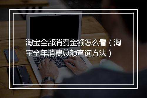 淘宝全部消费金额怎么看（淘宝全年消费总额查询方法）