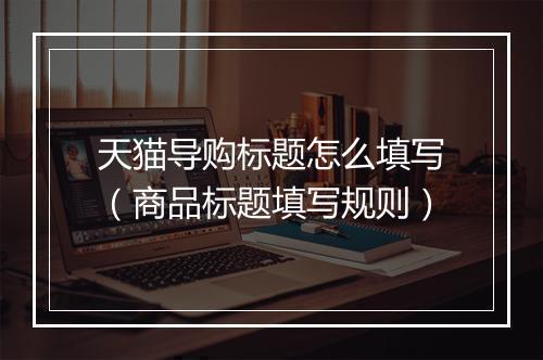 天猫导购标题怎么填写（商品标题填写规则）