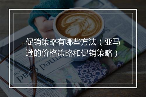 促销策略有哪些方法（亚马逊的价格策略和促销策略）