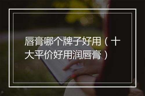 唇膏哪个牌子好用（十大平价好用润唇膏）