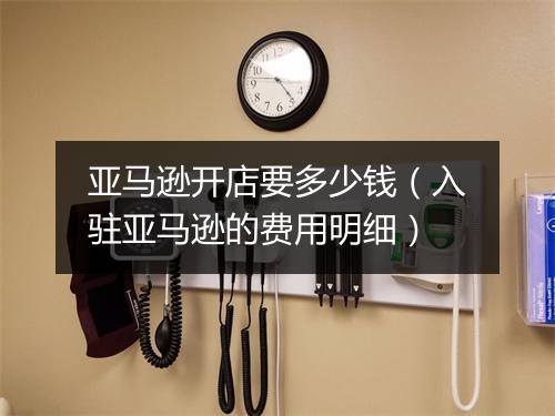 亚马逊开店要多少钱（入驻亚马逊的费用明细）