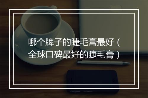哪个牌子的睫毛膏最好（全球口碑最好的睫毛膏）