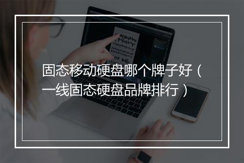 固态移动硬盘哪个牌子好（一线固态硬盘品牌排行）