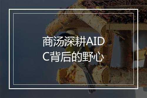 商汤深耕AIDC背后的野心