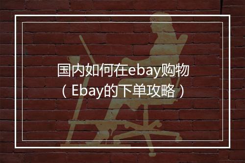 国内如何在ebay购物（Ebay的下单攻略）