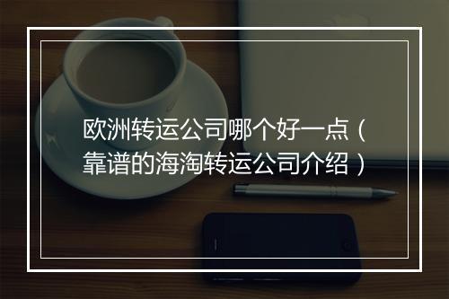 欧洲转运公司哪个好一点（靠谱的海淘转运公司介绍）
