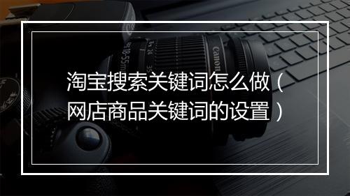 淘宝搜索关键词怎么做（网店商品关键词的设置）