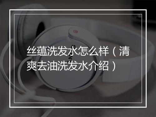 丝蕴洗发水怎么样（清爽去油洗发水介绍）