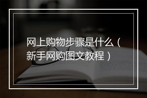 网上购物步骤是什么（新手网购图文教程）