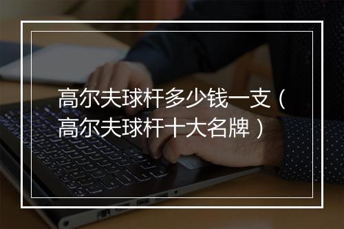 高尔夫球杆多少钱一支（高尔夫球杆十大名牌）