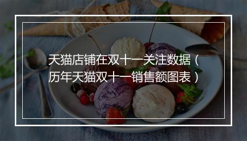 天猫店铺在双十一关注数据（历年天猫双十一销售额图表）