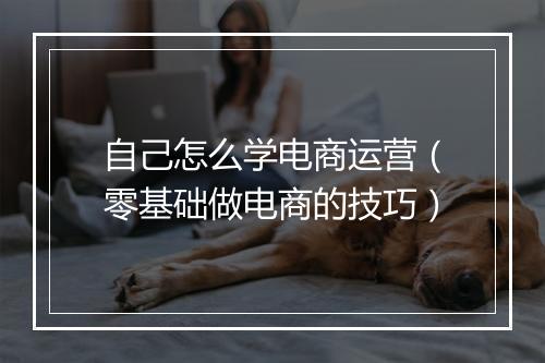 自己怎么学电商运营（零基础做电商的技巧）