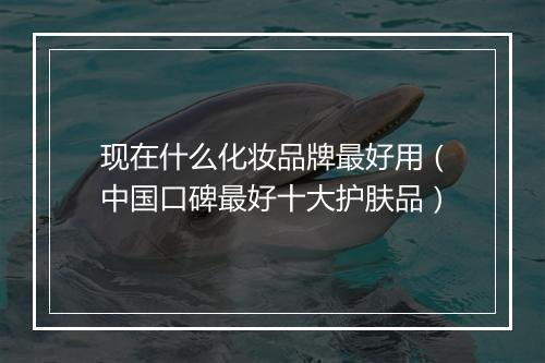 现在什么化妆品牌最好用（中国口碑最好十大护肤品）