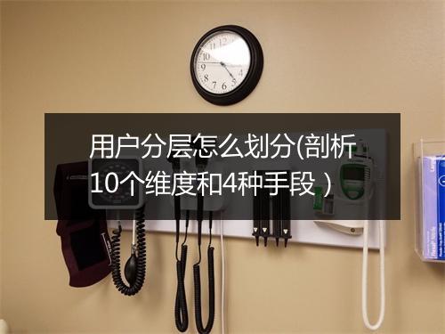 用户分层怎么划分(剖析10个维度和4种手段）