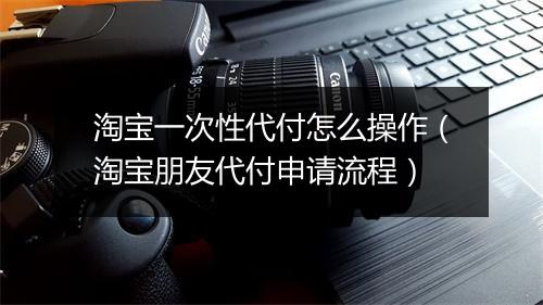 淘宝一次性代付怎么操作（淘宝朋友代付申请流程）