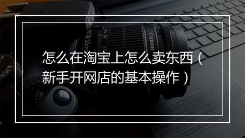 怎么在淘宝上怎么卖东西（新手开网店的基本操作）