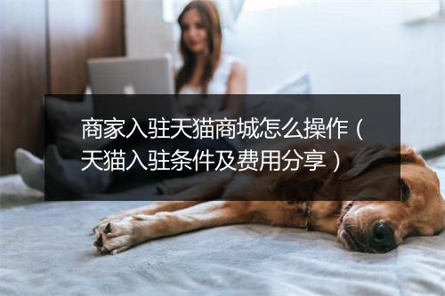 商家入驻天猫商城怎么操作（天猫入驻条件及费用分享）