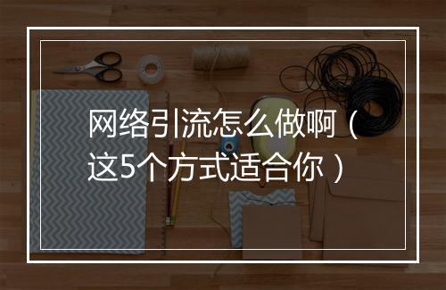 网络引流怎么做啊（这5个方式适合你）