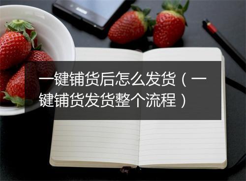 一键铺货后怎么发货（一键铺货发货整个流程）