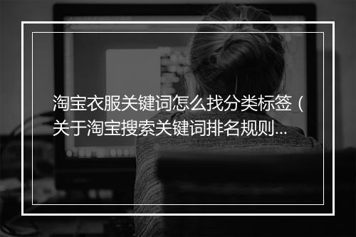 淘宝衣服关键词怎么找分类标签（关于淘宝搜索关键词排名规则）
