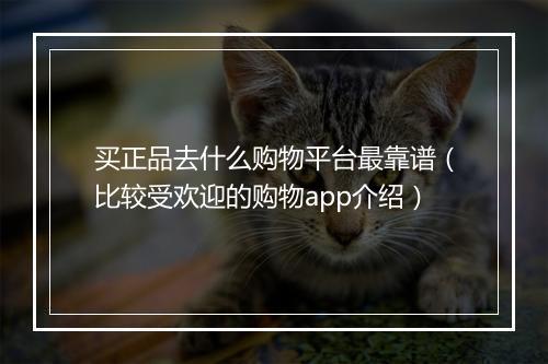 买正品去什么购物平台最靠谱（比较受欢迎的购物app介绍）