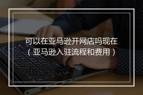 可以在亚马逊开网店吗现在（亚马逊入驻流程和费用）