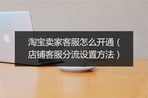 淘宝卖家客服怎么开通（店铺客服分流设置方法）