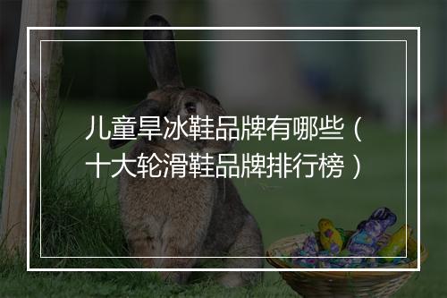 儿童旱冰鞋品牌有哪些（十大轮滑鞋品牌排行榜）
