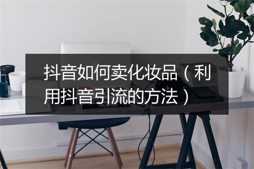 抖音如何卖化妆品（利用抖音引流的方法）