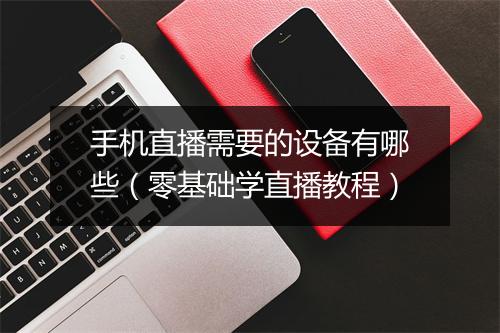 手机直播需要的设备有哪些（零基础学直播教程）