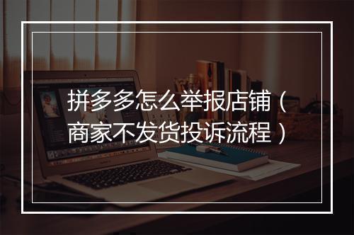 拼多多怎么举报店铺（商家不发货投诉流程）