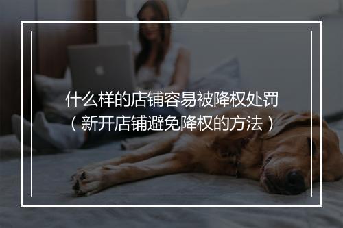 什么样的店铺容易被降权处罚（新开店铺避免降权的方法）