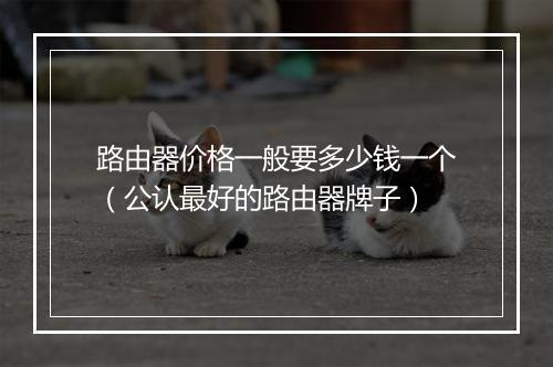 路由器价格一般要多少钱一个（公认最好的路由器牌子）