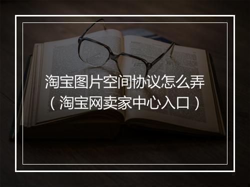 淘宝图片空间协议怎么弄（淘宝网卖家中心入口）
