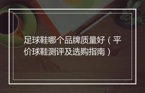 足球鞋哪个品牌质量好（平价球鞋测评及选购指南）
