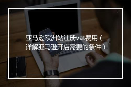 亚马逊欧洲站注册vat费用（详解亚马逊开店需要的条件）