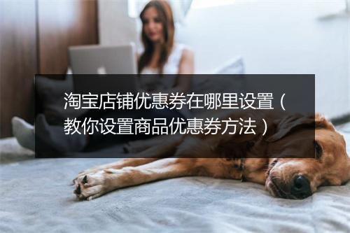 淘宝店铺优惠券在哪里设置（教你设置商品优惠券方法）