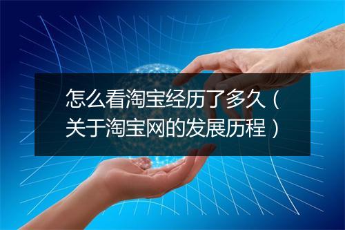 怎么看淘宝经历了多久（关于淘宝网的发展历程）