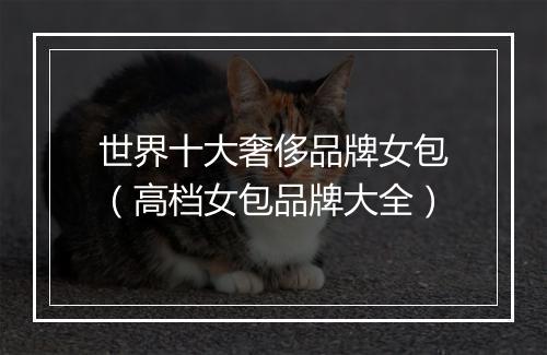 世界十大奢侈品牌女包（高档女包品牌大全）