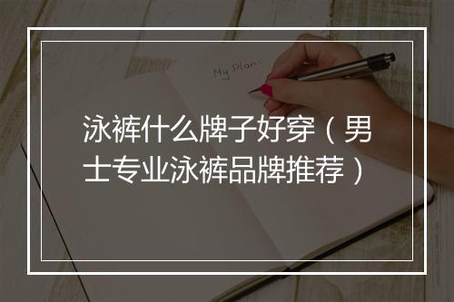 泳裤什么牌子好穿（男士专业泳裤品牌推荐）